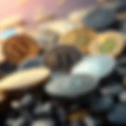 Visually appealing representation of various new cryptocurrencies