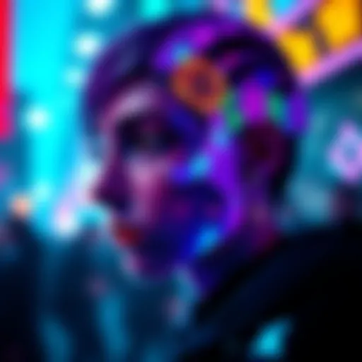 A striking visual representation of an NFT profile picture showcasing vibrant digital art.