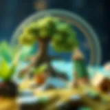 A close-up view of a digital artwork on the OneOf platform showcasing eco-friendly themes.