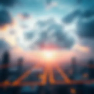 Diagram illustrating cloud architecture for quantum computing