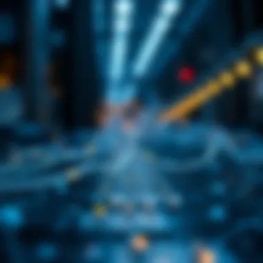 Visual representation of blockchain technology