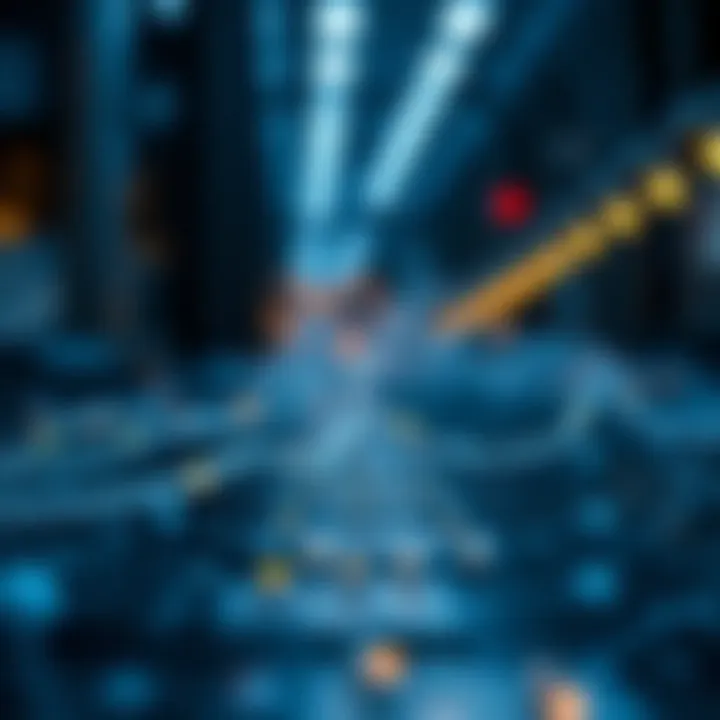 Visual representation of blockchain technology