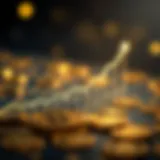 Graph illustrating the rise of cryptocurrency over time