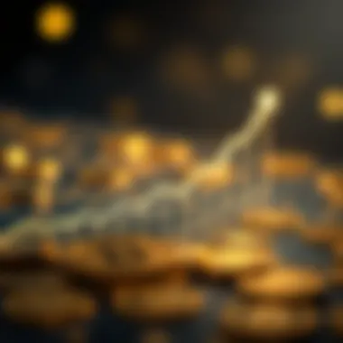 Graph illustrating the rise of cryptocurrency over time