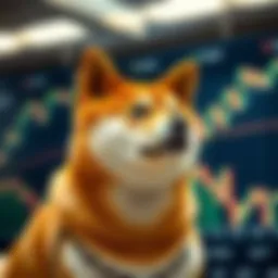 Shiba Inu stock chart with analytical trends