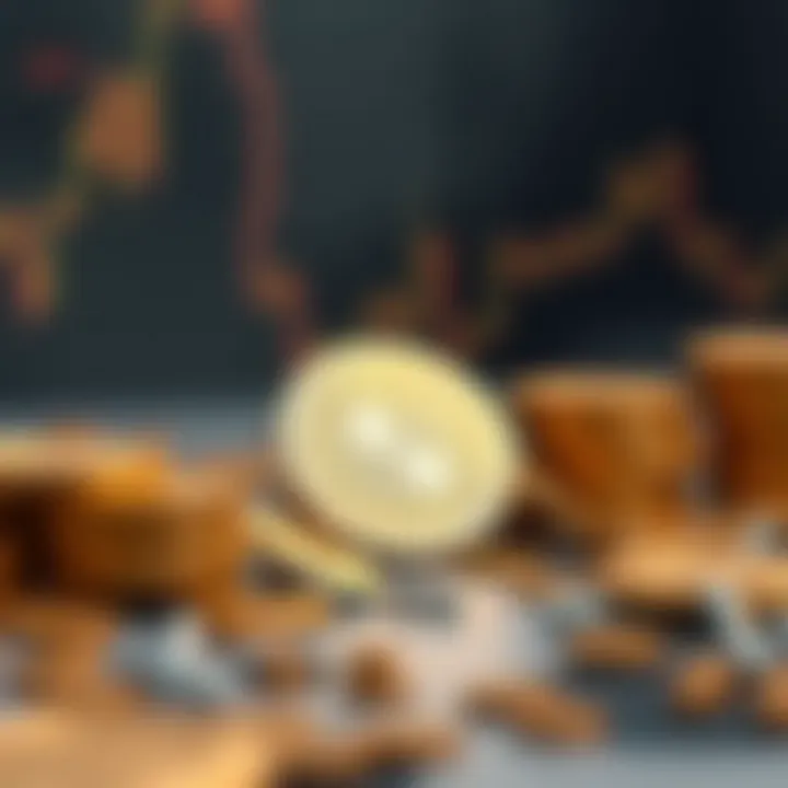 Risk Management in Cryptocurrency Investments A conceptual graphic displaying risk management in cryptocurrency investing