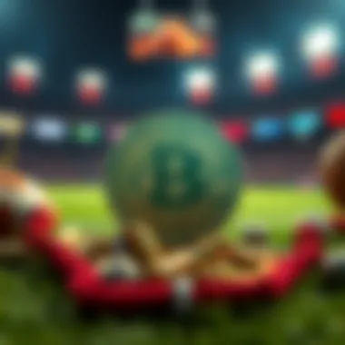 Blockchain technology visual representation in sports