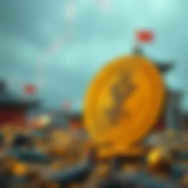 Visual depiction of government policies affecting cryptocurrency