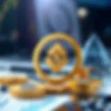 Illustration of Binance US logo with business elements