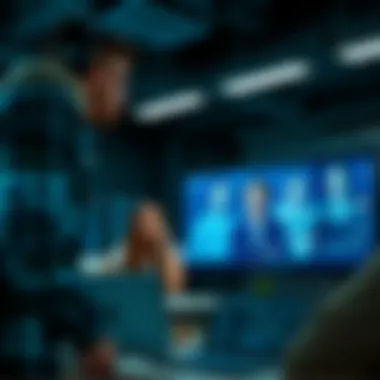 Job applicants engaging in a virtual interview