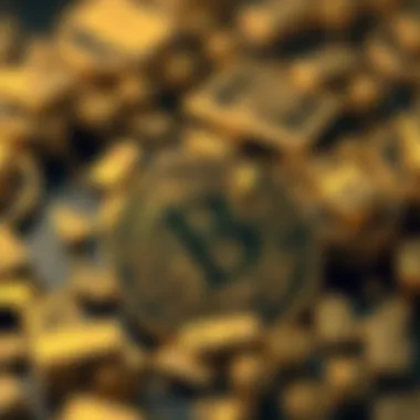 Integrating Blockchain with Traditional Assets Blockchain technology representation with gold elements