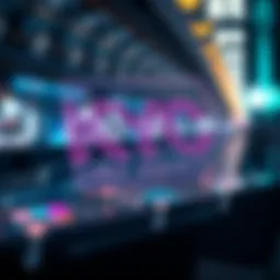 A digital representation of KYC verification in cryptocurrency.