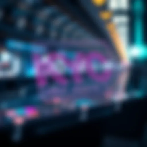 Digital KYC Concept in Crypto A digital representation of KYC verification in cryptocurrency.