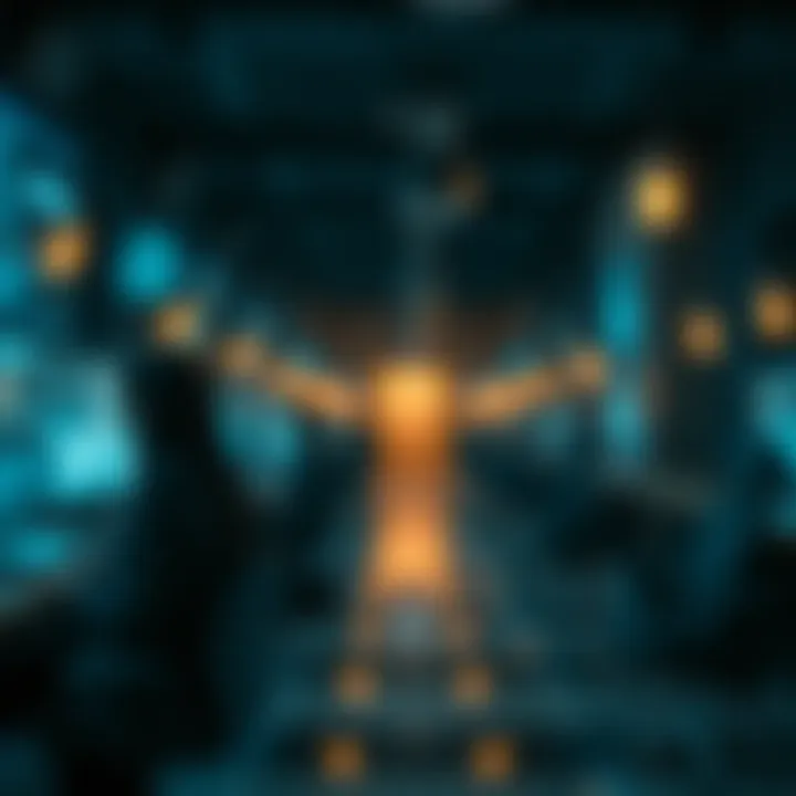 Privacy Implications in KYC Abstract visualization of privacy concerns in KYC processes.