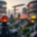 Exploring the Metaverse: A Virtual Landscape A virtual landscape showcasing diverse metaverse properties