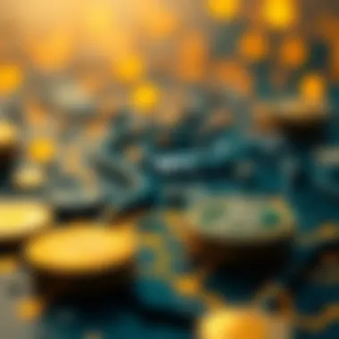 Cryptocurrency and NFTs Interconnection Visual diagram showcasing the relationship between cryptocurrency and NFTs