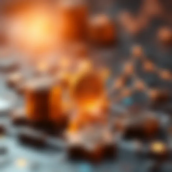 Blockchain and NFT Transactions Blockchain technology framework illustrating NFT transactions