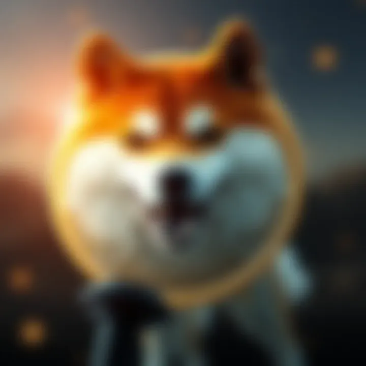 Artistic representation of Shiba Inu Coin symbol