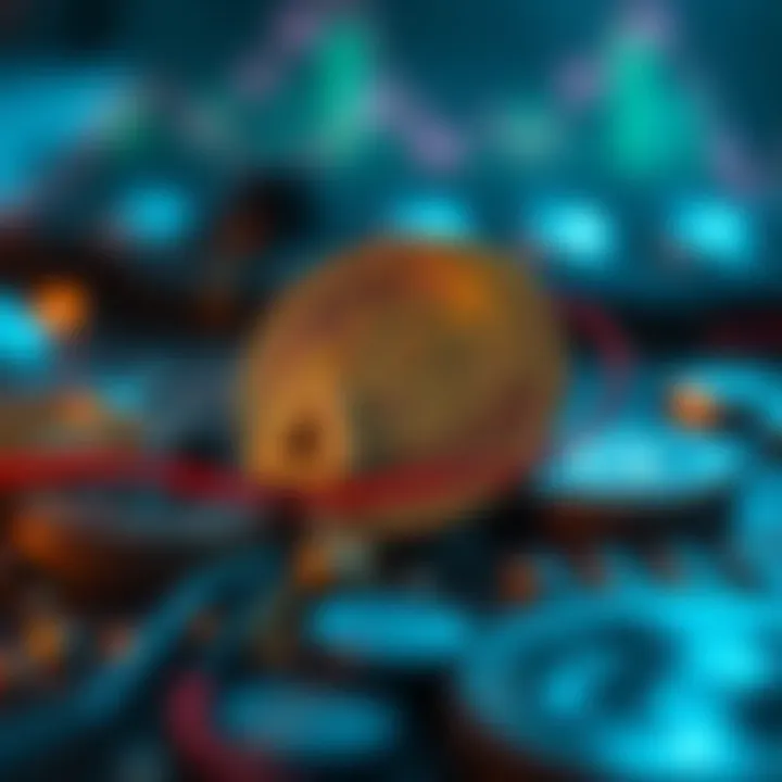 Illustration depicting the benefits and challenges of stablecoins