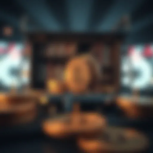 Visual representation of cryptocurrency staking mechanics