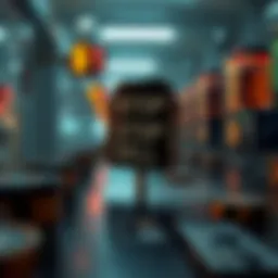 Conceptual representation of stop sell orders in crypto trading