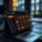 A sleek digital wallet interface showcasing various cryptocurrency options.