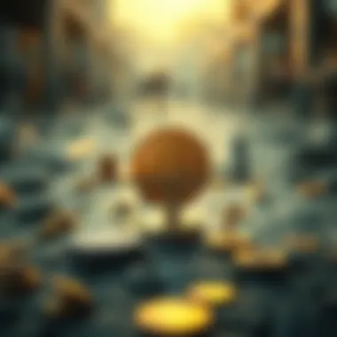 Balancing Traditional and Digital Finance Strategic diagram balancing traditional finance and cryptocurrency